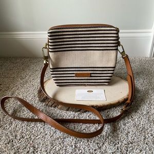 Fossil Crossbody Purse Cloth Stitching